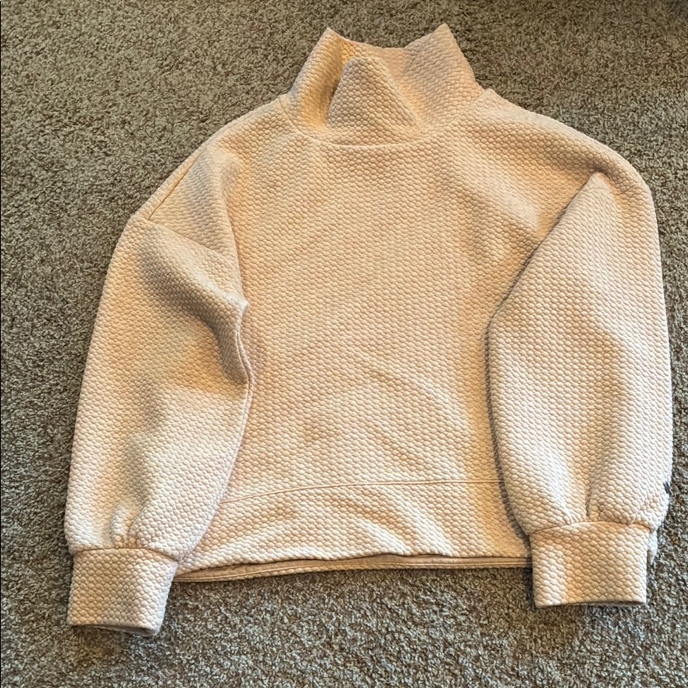 CALIA Cream Sweater with Balloon Sleeves